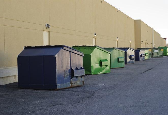 large garbage containers clustered on a construction lot in Burns Harbor IN